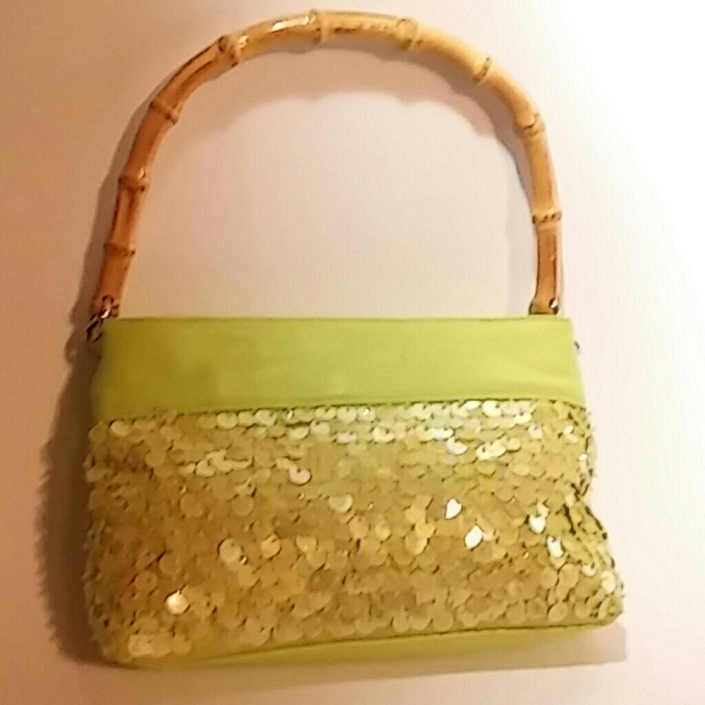 Sondra Roberts Spring Green Sequin Bag